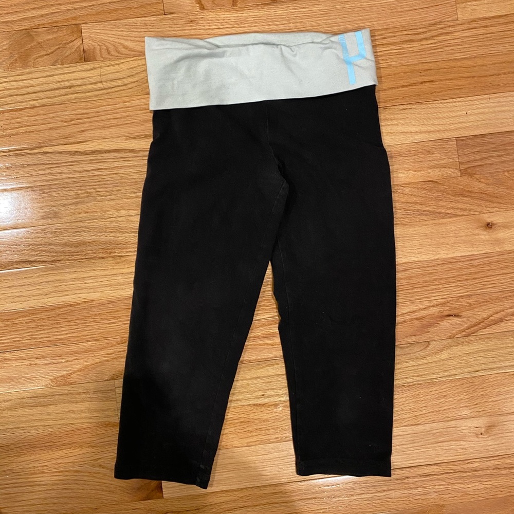 Victoria’s Secret Pink Black Blue Capris Yoga Pant
